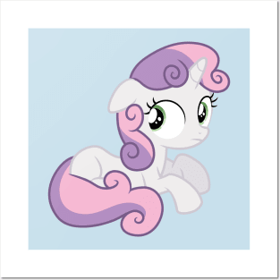 Sweetie Belle on the ground Posters and Art